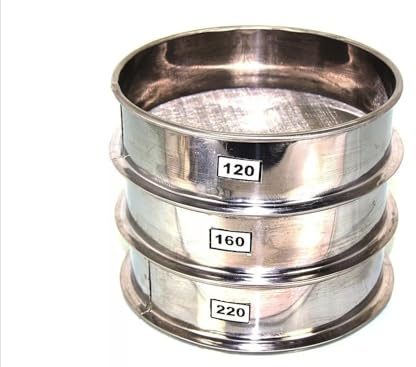 E-ONSALE Aluminum Herbal Pollen Hash Extractor Stackable Sifter, Fine Mesh, Stainless Steel Round Sifter for Baking, Flour Sieve, Extracting, Herbal, Tea, Powder 66, 96, 120 Micron Set (120, 160, 220)
