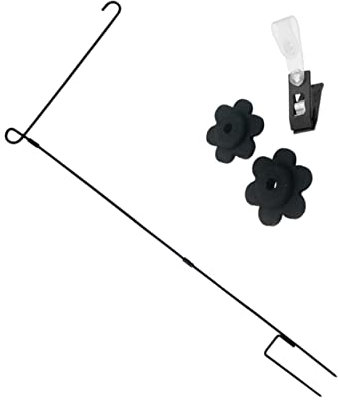GALPADA 1satz Gartenflaggenständer Mit Stabiler Basis Flaggenstopper Und Anti-Wind-Clip Für Gartenflaggen Installieren Und Langlebig