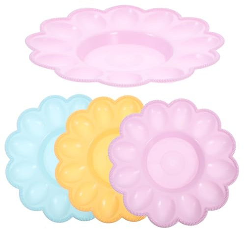 Tofficu 4stücke Teiliges Eieraufbewahrungs Kunststoff Mit Stabilem Design Praktische Eierboxen Zur Platzsparenden Lagerung Und Anrichtung Zufällige Farben Für Küche Und Essbereich Geeignet