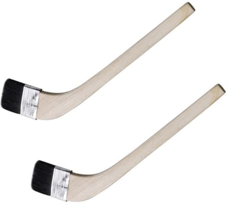 2PCS Long Reach Angled Paint Brush, 2.5 inch Pig Bristle Brush Painting Tool for Wall and Ceiling, Wood Handle