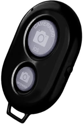 Control remoto genérico del teléfono móvil - mando a distancia con cámara inalámbrica para teléfono móvil - clicker botón selfie multiusos, para selfies negros portátiles, mando a distancia