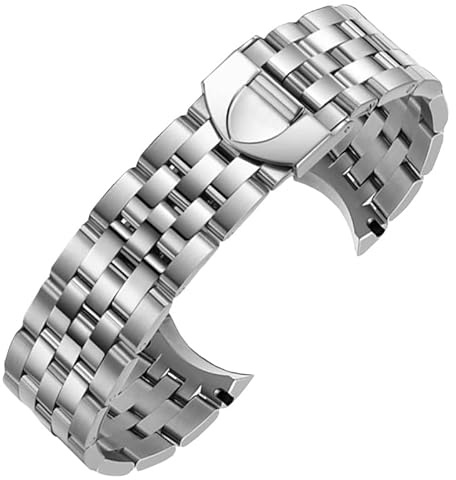 ROUHO Massiv Edelstahl Uhrenarmband – Doppelschließe Ersatz Herren Uhr Armband für Tudor Glamour