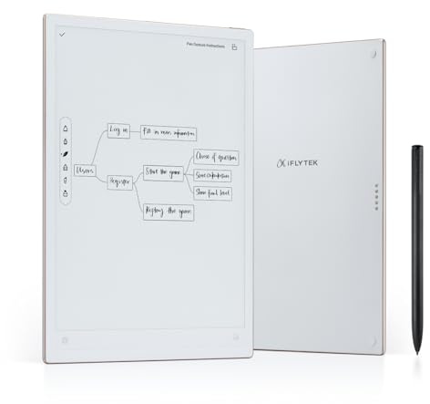 iFLYTEK AINOTE 2 Smart E-Ink Tablet 10,7 | Bloc-notes numérique ultra-fin pour professionnels | Transcription IA, traduction et résumé des réunions | Latence d'écriture < 20 ms | Batterie de 7 jours