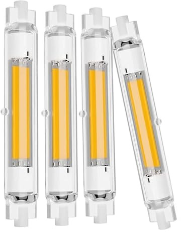 R7S LED 118mm Dimmbar 30, Warmweiß| 3000K 3000LM T3 LED R7C 118mm Glühbirne 30W Ersatz für 300W Halogen Leuchtmittel, AC-DC220-240V, Kein Flackern, 360° Abstrahlwinkel, fürFlur/Stehlampe, 4er Pack