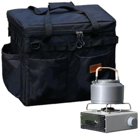 Sac De Camping Imperméable Portable Grande Capacité | Sac Utilitaire Randonnée Organisateur Équipement Extérieur pour Service à Thé Vaisselle Bouteille Nourriture Pêche Aventure