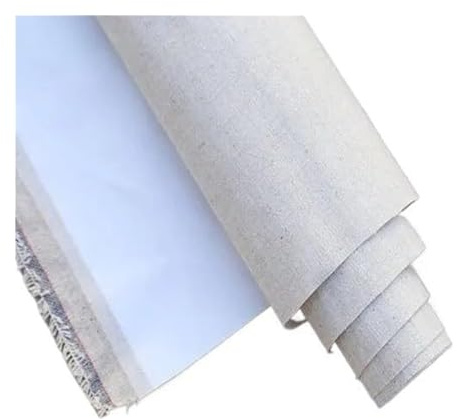toile rouleau linge, Rouleau de toile apprêtée en mélange lin 5 m for peinture à l'huile(Width 28cm)