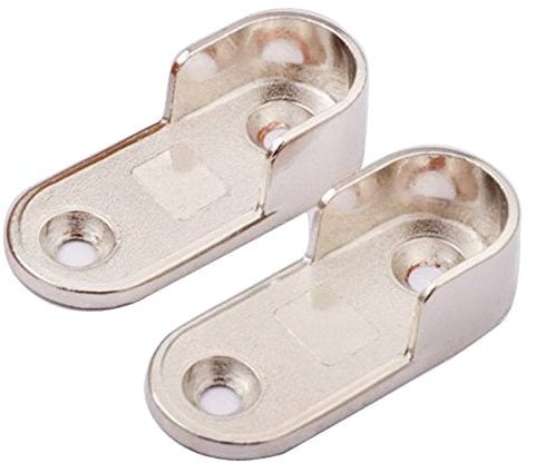 Vientiane Schrankrohrlager,2 Stück Metall Kleiderstangenaufhänger für Schrankrohraufhänger Kleidung Rutenhalter (Durchmesser 16mm)