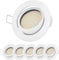 6x LED Einbaustrahler 230V Flach Dimmbar (5W 450lm) – Schwenkbare Deckenspots Kaltweiß – Deckenstrahler led für Küche & Wohnzimmer