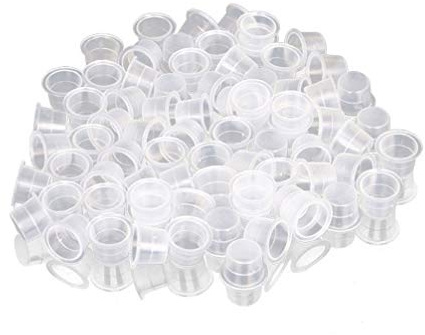 ROSENICE 1000 Caps Taza De Tinta Del Tamaño S 0.39 in Para Pigmento Y Tinte Suministros Para Maquillaje Permanente Y Pestañas