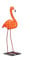Konstsmide LED Acryl Flamingo, groß, 96 bernsteinfarbene Dioden, 24V Außentrafo, weißes Kabel - 6273-803