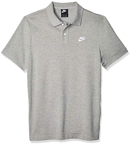 NIKE Men Poloshirt PQ Matchup Men's Poloshirt - Dark Grey Heather/White, XXX-Large
