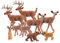 TUPARKA 9Pcs Woodland Animals Set, Waldtiere Figur Hirsch, Hund, Kaninchen, Bär Spielzeug Figur für Weihnachtsschmuck Kinder Spielzeug