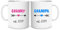 Mug Set Personalised Granny and Grandpa Coffee Mugs Grandparents Gift Mug Cup Custom Present Christmas Birthday WSDMUG2050