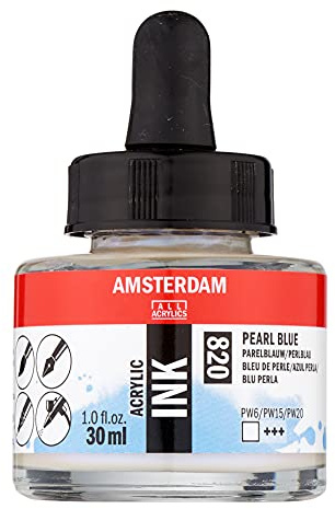 Amsterdam Acryltintenflasche 30 ml Perlblau 820 (17208200)