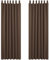 Deconovo Blickdichte gardinen mit Schlaufen Verdunkelungsvorhänge Verdunkelungsgardinen Indoor Thermovorhänge Kälteschutz, 280x140 cm(HöhexBreite), Braun, 2er Set