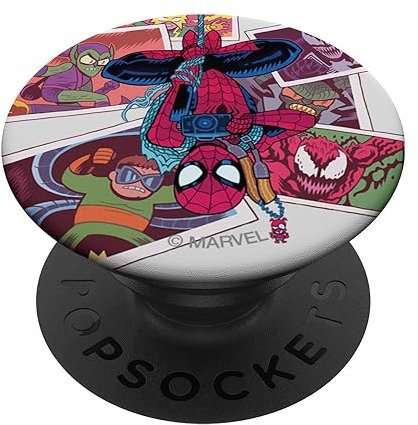Marvel Spider-Man and Super Villain Polaroids PopSockets mit austauschbarem PopGrip