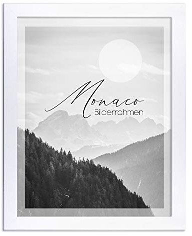 BIRAPA Monaco Bilderrahmen 80x80 cm Weiß Matt - Bilderrahmen, Posterrahmen, Wechselrahmen, Bilderrahmen Modern