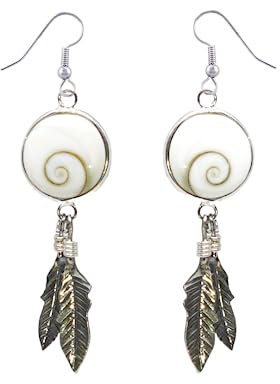 925 Sterling Silber Tropfen Baumeln Ohrring für Damen Natürlich Shiva Eye Edelstein Einzigartig Blatt-Charme Modern Handgefertigt Designer Mode Ohrring Spezieller Geschenk Party-Schmuck