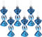 Christmas Concepts® Confezione di mini palline a forma di dolce da 6-8 cm – Decorate con brillantini e glitter – Decorazioni per l'albero di Natale (Blu notte)
