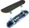 Skateboard Komplett 31×8 Zoll Skateboard Kinder Skateboard Erwachsene Skateboard Anfänger 9-Lagiger Ahorn mit ABEC-7 Kugellager und 90A Rollen (#5 Blaues Feuer, mit Glitzer)