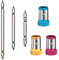 ZXShow Magnetisch Bithalter Magnetisch Schraubenhalter 3 Stück Schraubendreher-Bits Magnetring Schraubendreherkopf mit 3 Stück Doppelend-Schraubendreher-Bits für 6,35 mm Schaft-Schraubendreher