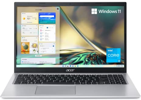 Acer Aspire 5 A515-56-32DK Slim Ordinateur portable | Écran IPS Full HD 15,6 | Processeur Intel Core i3-1115G4 | 4 Go DDR4 | SSD NVMe 128 Go | WiFi 6 | Windows 11 Home en mode S, mode S Argent