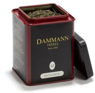Dammann Frères® | Tè Verde Sencha | Tè Verde del Giapponese | Sencha Fukuyu in Foglia - 100 Gr | Foglie Tè Verde Primo Raccolto | Tè Singola Foglia Sfusa