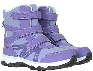 Mountain Warehouse Slope Kids Softshell Adaptive Snow Boots - Touch Strap Fastening Footwear, For Boys & Girls - Best for Winter, Skiing, Winter Sports, Walking Mint - Unicorn Kids Shoe Size 10
