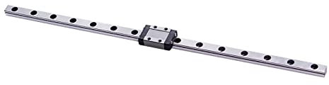 KGTCN MGN9C 800mm Länge Edelstahl Miniatur Linearführung Linearschiene Linear Führungsschiene mit 1 Stück Edelstahl MGN9C Gleitblock,für 3D Drucker XYZ und CNC-Maschinen