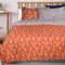 Imperial Rooms King Size Duvet Cover Sets Soft Printed Bedding Set Brushed Microfiber Duvet Covers with Pillowcases (Rust Flower 230x220 CM)