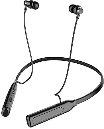 Generic Auricolari Bluetooth 5.0 wireless con archetto da collo: 100 ore di riproduzione ultra lunga con microfono | Auricolari Bluetooth 5.0 audio stereo | Nero, IPX5 VbU746