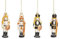 Christbaum-Schmuck-Set Nußknacker in Gold weiß & schwarz traditionelle Weihnachts-Anhänger Tannenbaum Weihnachts-Deko Weihnachten Chritstbaum-Schmuck ausgefallene X-Mas 4 Stück (Nußknacker)