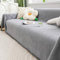Bezug Sofa 180x300cm, Blatt Strukturiert mit Fransen Sofabezug 3 Sitzer Sofaüberwurf Kratzfest Grau Sofa Überzug für Ledersofa