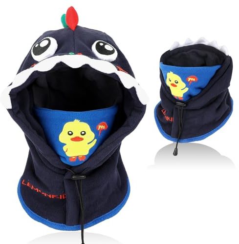 AYPOW Passamontagna Invernale in Pile Termico Bambini 2-12Anni, Maschera da Sci Multifunzionale Antivento Regolabile, Berretti Cappello in Pile Caldo Cappuccio Scaldacollo Sciarpa per Ragazzi Ragazze