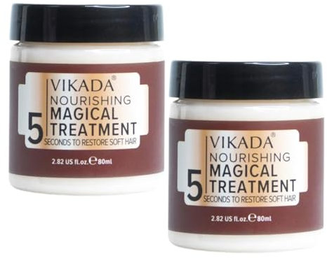 Vikada Nourishing Magical Treatment – 5 Sekunden zur Wiederherstellung von weichem Haar, Vikada Hair Repair Cream, Keratin Magical Hair Treatment Mask, für trockenes, geschädigtes Haar (2pcs)