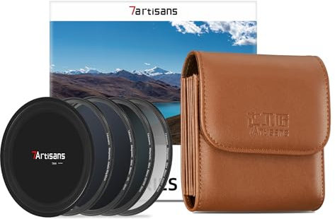 7artisans Filtro Nanomagnetico Filtro UV Filtro ND Per la Riduzione Della Luce/Filtro Polarizzatore CPL/Filtro Gradiente GND/Nebbia Nera 1/4 Filtro per Fotografia di Ritratto (77mm 3-IN-1 Set)