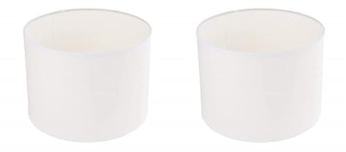 Rayher Pantalla para lámpara, Poliéster, Redondo, blanca, 25 cm ø, 15 cm alto, tulipa personalizable, 2308302 (Paquete de 2)