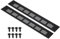 PATIKIL 12 x 2 Inch Door Air Vent Cover, 2pcs Aluminum Grille Ventilation Cover Louvered with Mounting Screws for Cabinet Wardrobe Door, Black