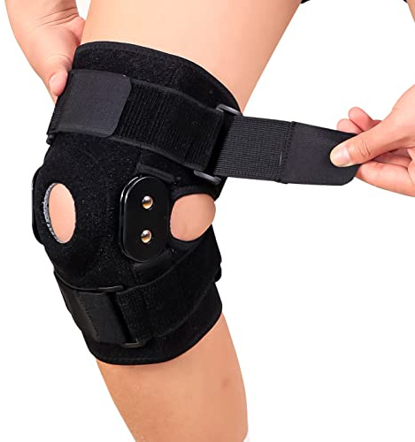 MUSEFITER Hanging Kniestütze Band-Seitenstabilisator für Knieunterstützung, Linderung von ACL, MCL, Semi-Moon-Plattenriss, Arthritis, Sehnen-Knochen-Knochendruckunterstützung L/XL