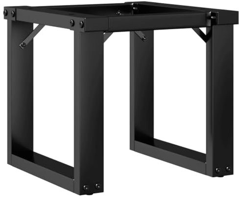 vidaXL Cast Iron Coffee Table Legs - Black O-Frame Design, Industrial Metal Legs, 40x40x33 cm, for Living Room and Office Furniture