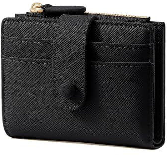 Yupneih Geldbörse Damen klein mit vielen Kartenfäche, Damen Portemonnaie klein für Frauen mit Münzfach, Mini Portemonnaie Damen klein Zipper Brieftasche Schwarz