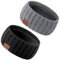 DRESHOW Damen Warm Gestricktes Stirnband Winter Ohrenwärmer Elastische Gehäkelte Kopfwickel Dickes Fleecefutter Haarbänder