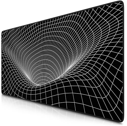 TITANWOLF - XXL Mouse Mat - Mouse Pad 900 x 400 x 3mm –Speed Gaming Mouse Pad - Extra Large - Table Mat Large Size - improved Precision and Speed – Design Wormhole