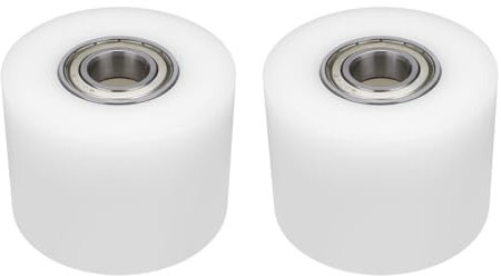 ECSiNG Lot de 2 Rouleaux de Transpalette 80 X 60 en Polyamide Et Nylon Compatibles avec Les Roues de Transpalette avec Roulements à Billes Roues de Fixation de Palette 400 Kg (trou d'essieu de 20mm)