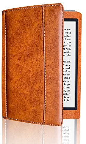 Andy Case Cas pour Compatible avec Kobo GLO étui en Cuir n613 ebook Shell Flip Shell Housse de Protection Contre Les Chutes et Les marées (Brun)