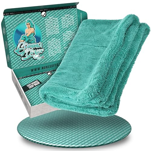 Nuke Guys Auto Trockentuch extrem saugstark & lackschonend | Gamma Dryer L 40x60cm Mint | 1400 GSM Mikrofaser Tuch zum effizienten Trocknen nach der Autowäsche | Mikrofasertuch