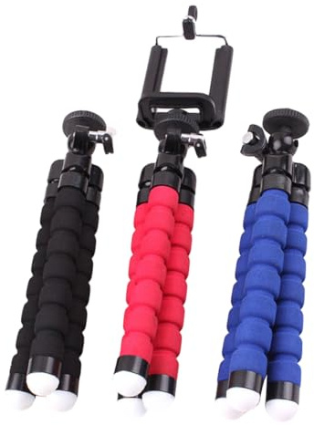 NUOBESTY Flexible Sponge Octopus Tripod for Mobile Phone Selfie Travel Lightweight Portable Tripod with Adjustable Grip for Smartphone and Camera Outdoor Use