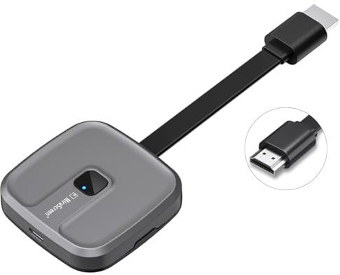 Wireless HDMI Dongle 1080P, Miracast HDMI Display Dongle 2,4/5 GHz Screen Mirroring Display-Dongle Kompatibel mit iPhone/Android/Windows/Mac/HDTV/Monitor/Projektor, Unterstützt Miracast/DLNA/Airplay.