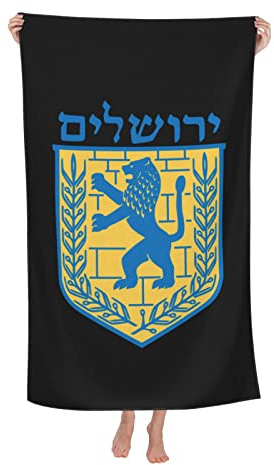 Handtücher Juden Israel Emblem Von Jerusalem Badetuch Leicht Badetücher Mikrofaser Strand-Tuch Für Camping Meer Reise 80X130Cm