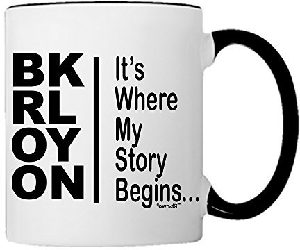 Tasse Brooklyn It's Where My Story Begins Geschenk Kaffeetasse Teetasse 0015-Blk
